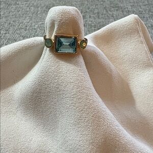 Elegant Blue and Gold Ring
approximate size 6.5